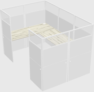 Cabine en u