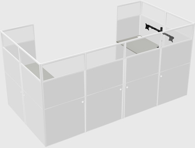 Cabine en u