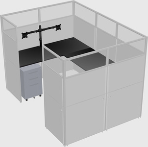 Cabine en u