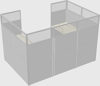 Cabine en u