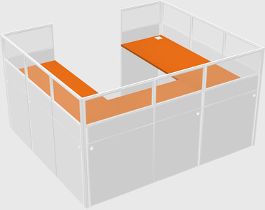 Cabine en u