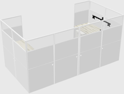 Cabine en u