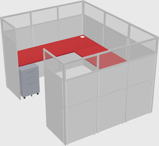 U-shaped cubicle
