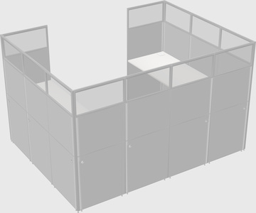 Cabine en u