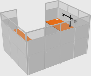 Cabine en u