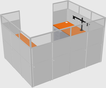 Cabine en u