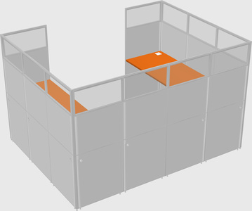 Cabine en u