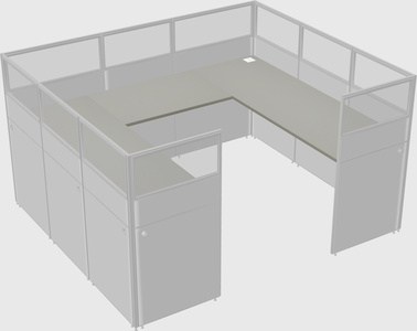 U-shaped cubicle