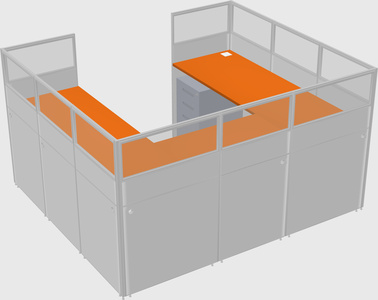 Cabine en u