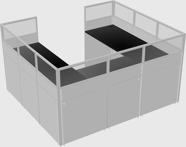 U-shaped cubicle