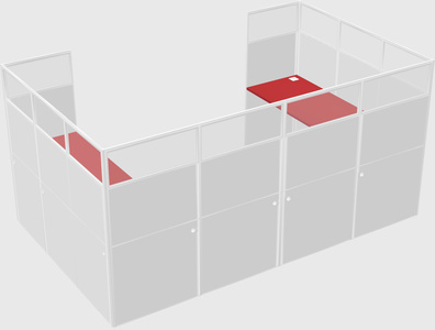 U-shaped cubicle
