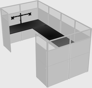 U-shaped cubicle