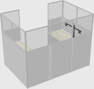 Cabine en u