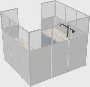 Cabine en u