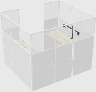 Cabine en u