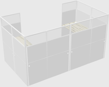 Cabine en u