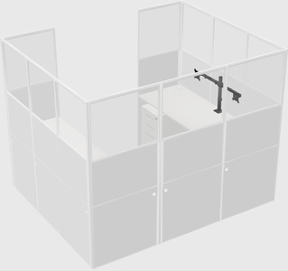 U-shaped cubicle