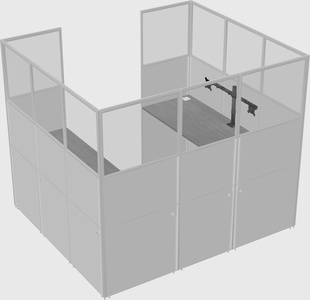 Cabine en u
