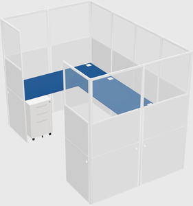 U-shaped cubicle