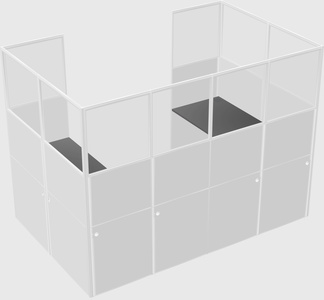 U-shaped cubicle