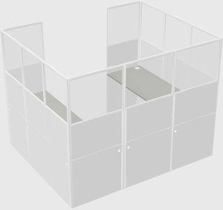 Cabine en u