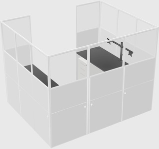 U-shaped cubicle