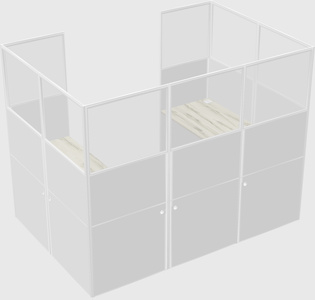 Cabine en u