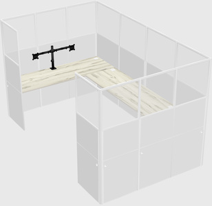 U-shaped cubicle