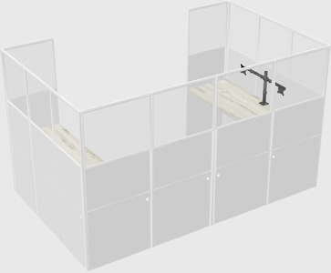 U-shaped cubicle