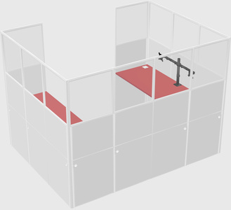 U-shaped cubicle