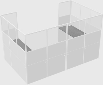 U-shaped cubicle