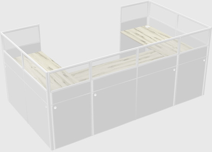 Cabine en u