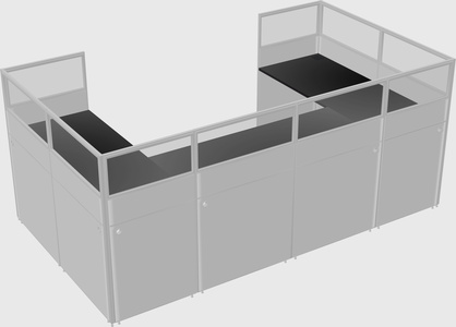 U-shaped cubicle