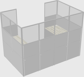 Cabine en u