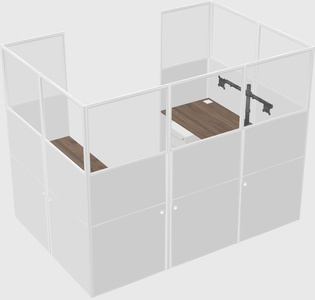 Cabine en u