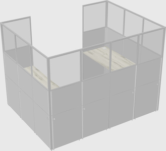 Cabine en u