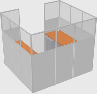 Cabine en u