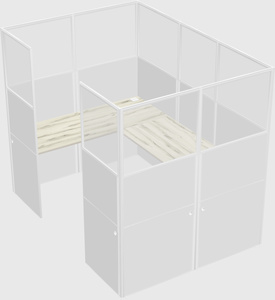 Cabine en u