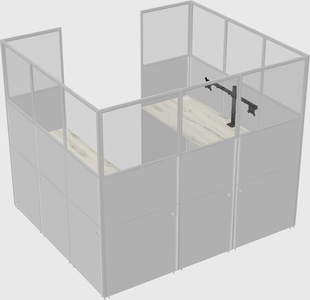 Cabine en u