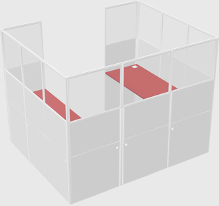 U-shaped cubicle