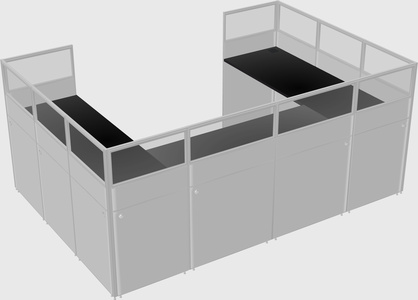 Cabine en u