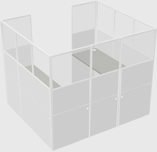 U-shaped cubicle