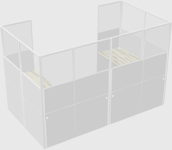 Cabine en u