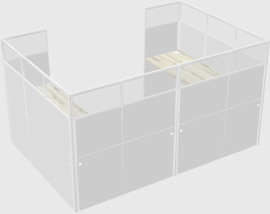 Cabine en u