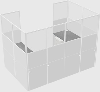 Cabine en u