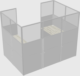 Cabine en u