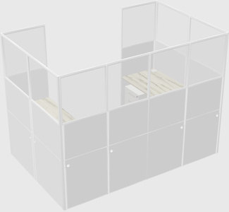 Cabine en u