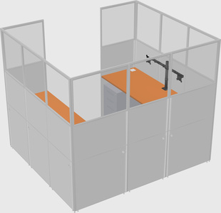 Cabine en u
