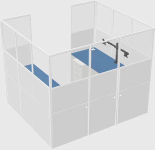Cabine en u