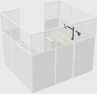 Cabine en u